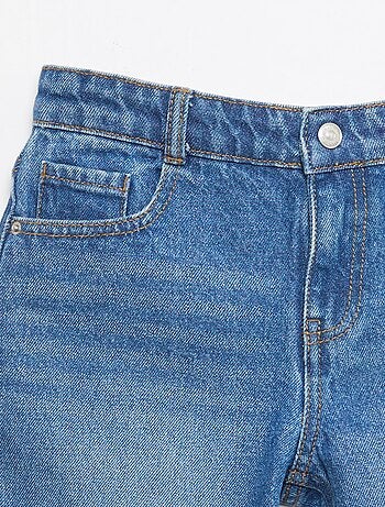 Vaquero bermuda slim fit elástico de algodón