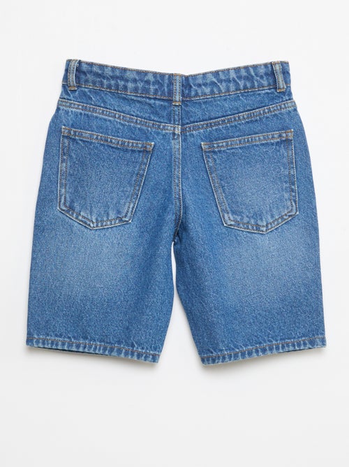 Vaquero bermuda slim fit elástico de algodón - Kiabi