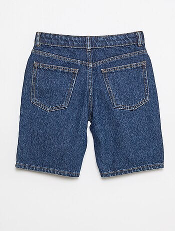 Vaquero bermuda slim fit elástico de algodón