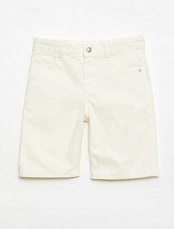 Vaquero bermuda slim fit elástico de algodón