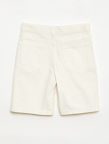 Vaquero bermuda slim fit elástico de algodón