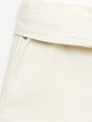 Vaquero bermuda slim fit elástico de algodón