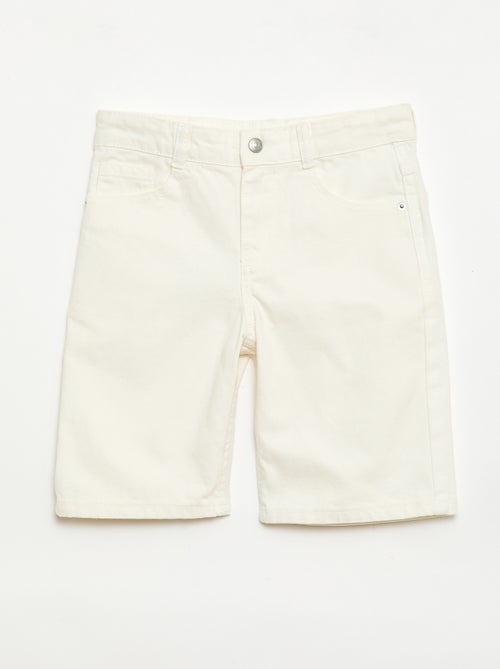 Vaquero bermuda slim fit elástico de algodón - Kiabi