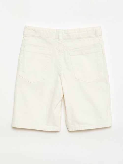 Vaquero bermuda slim fit elástico de algodón - Kiabi