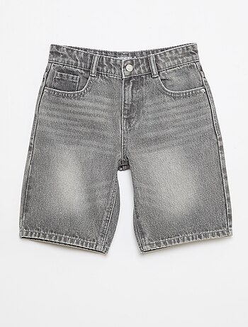 Vaquero bermuda slim fit elástico de algodón