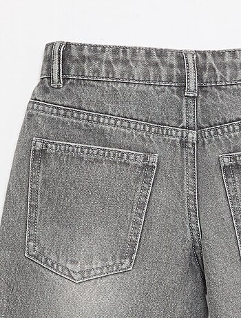 Vaquero bermuda slim fit elástico de algodón