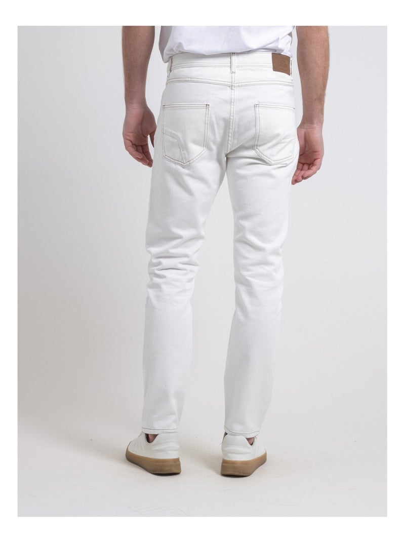Vaquero blanco de corte recto SISKA Blanco - Kiabi