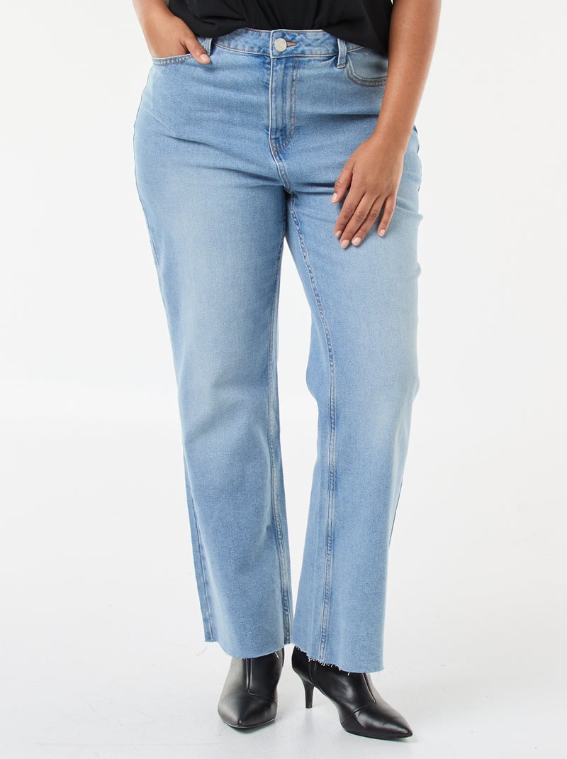 Vaquero bootcut con bajo deshilachado Azul - Kiabi