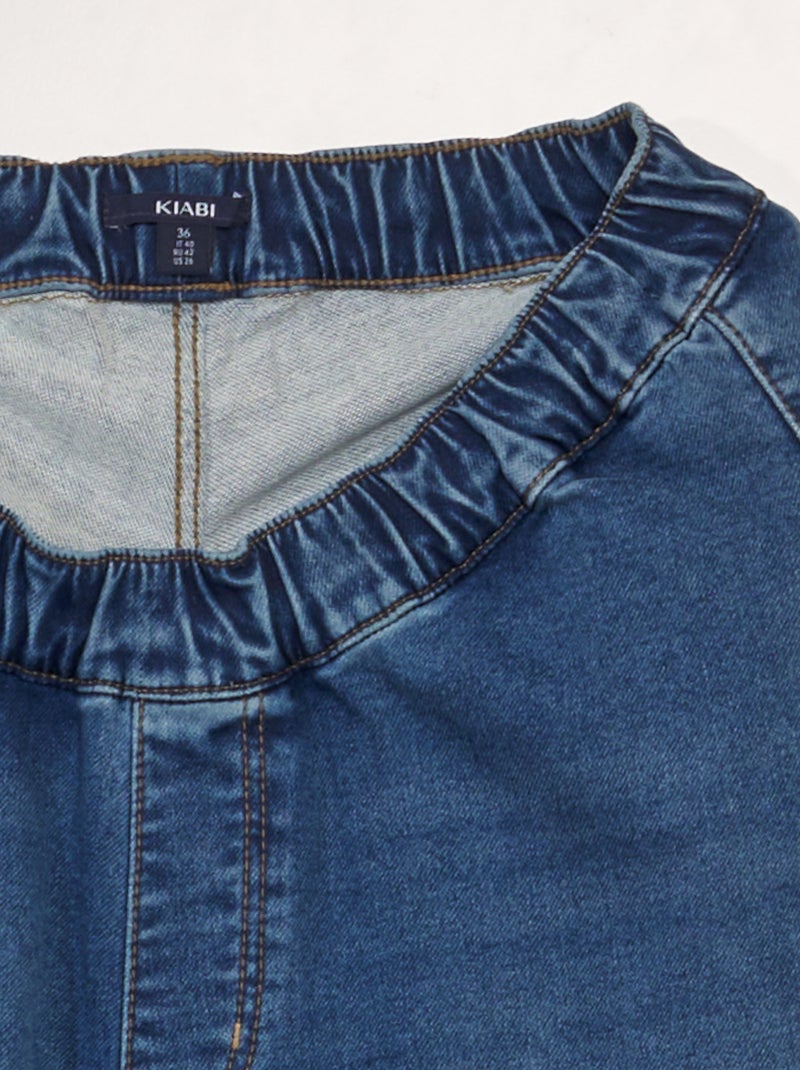 Vaquero con cintura elástica - colección fácil de poner AZUL - Kiabi