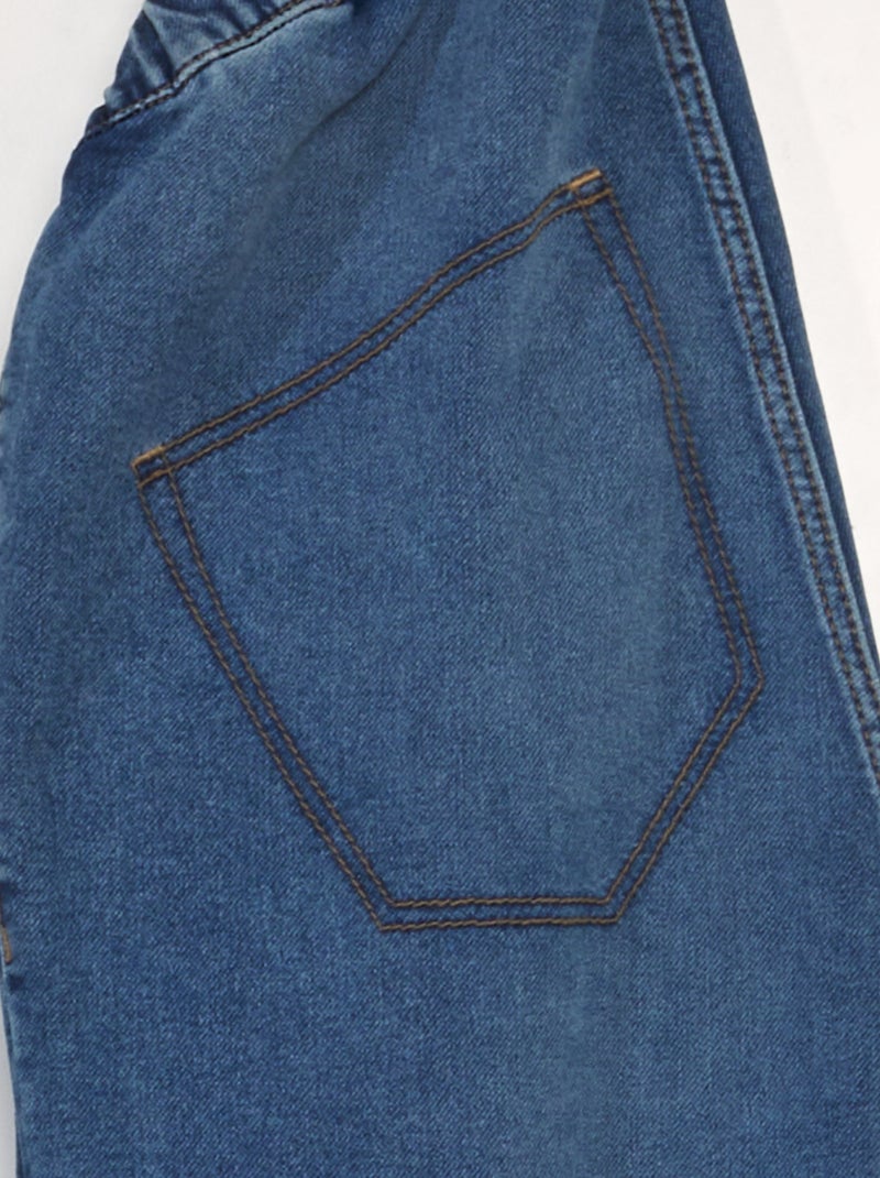 Vaquero con cintura elástica - colección fácil de poner AZUL - Kiabi