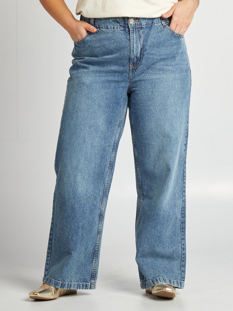 Vaquero con cintura elástica AZUL - Kiabi