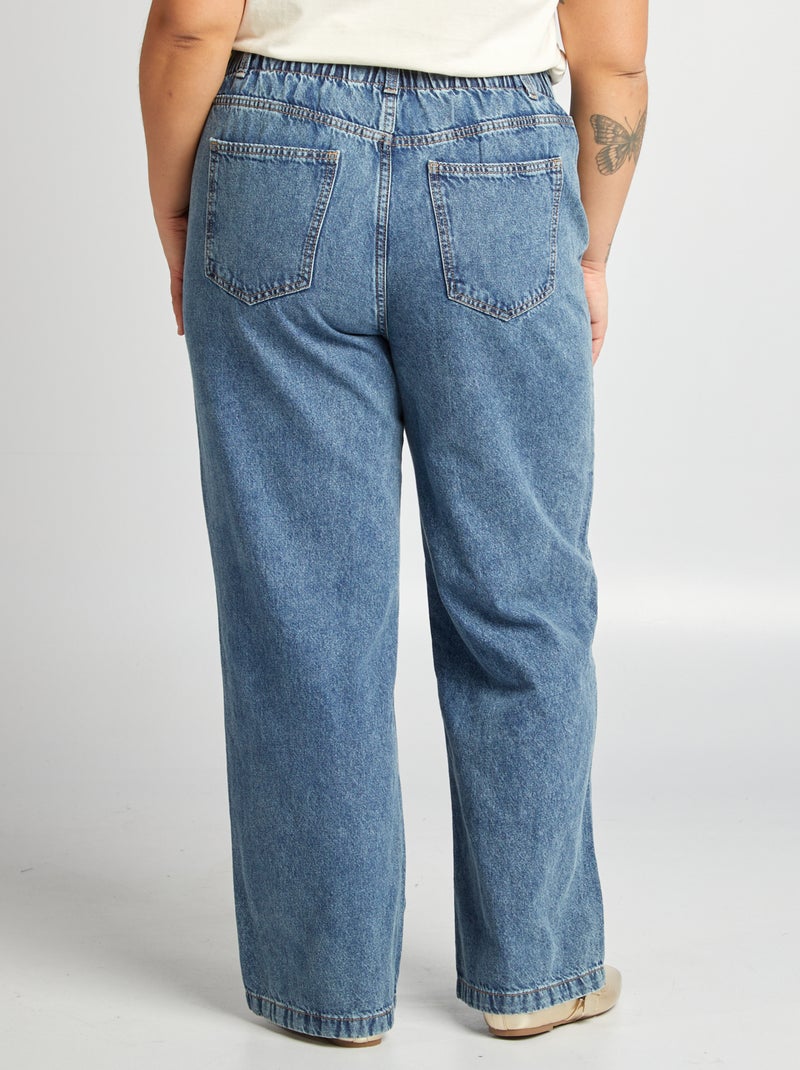 Vaquero con cintura elástica AZUL - Kiabi