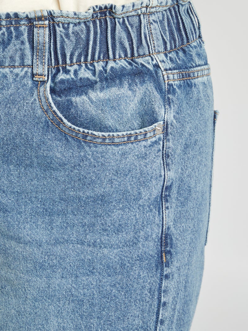 Vaquero con cintura elástica AZUL - Kiabi