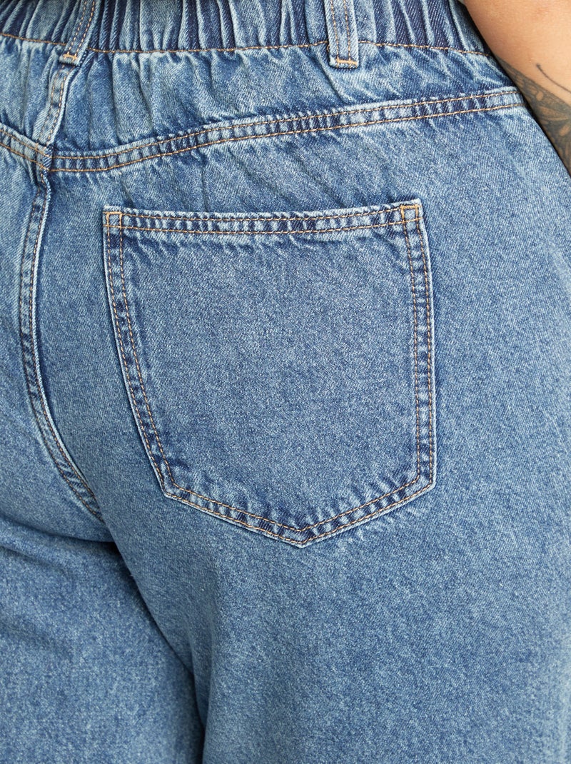 Vaquero con cintura elástica AZUL - Kiabi