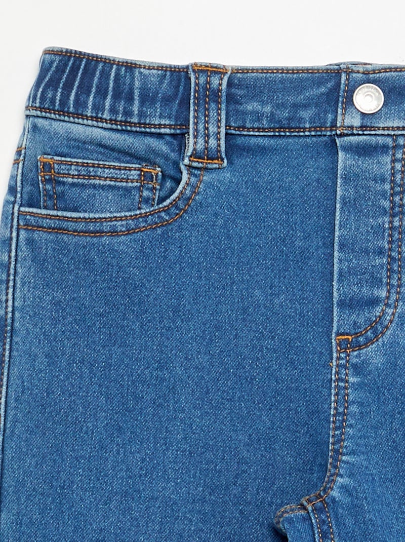 Vaquero con cinturón ajustable - colección fácil de poner Azul - Kiabi