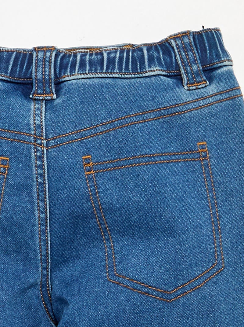 Vaquero con cinturón ajustable - colección fácil de poner Azul - Kiabi
