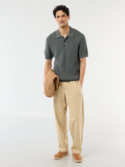 Vaquero con cinturón elástico - Kiabi