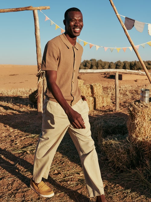 Vaquero con cinturón elástico - Kiabi