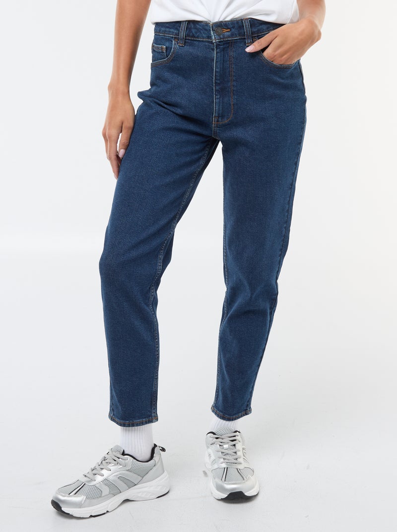Vaquero con corte mom - L28 Azul - Kiabi