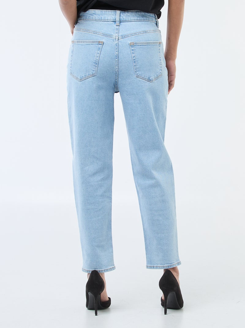 Vaquero con corte mom - L28 Azul - Kiabi