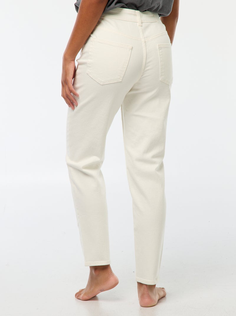 Vaquero con corte mom - L28 Blanco - Kiabi