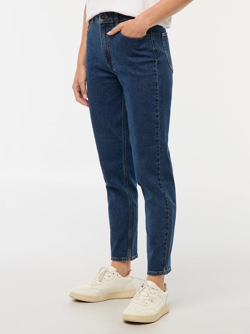 Vaquero con corte mom - L30 Azul - Kiabi