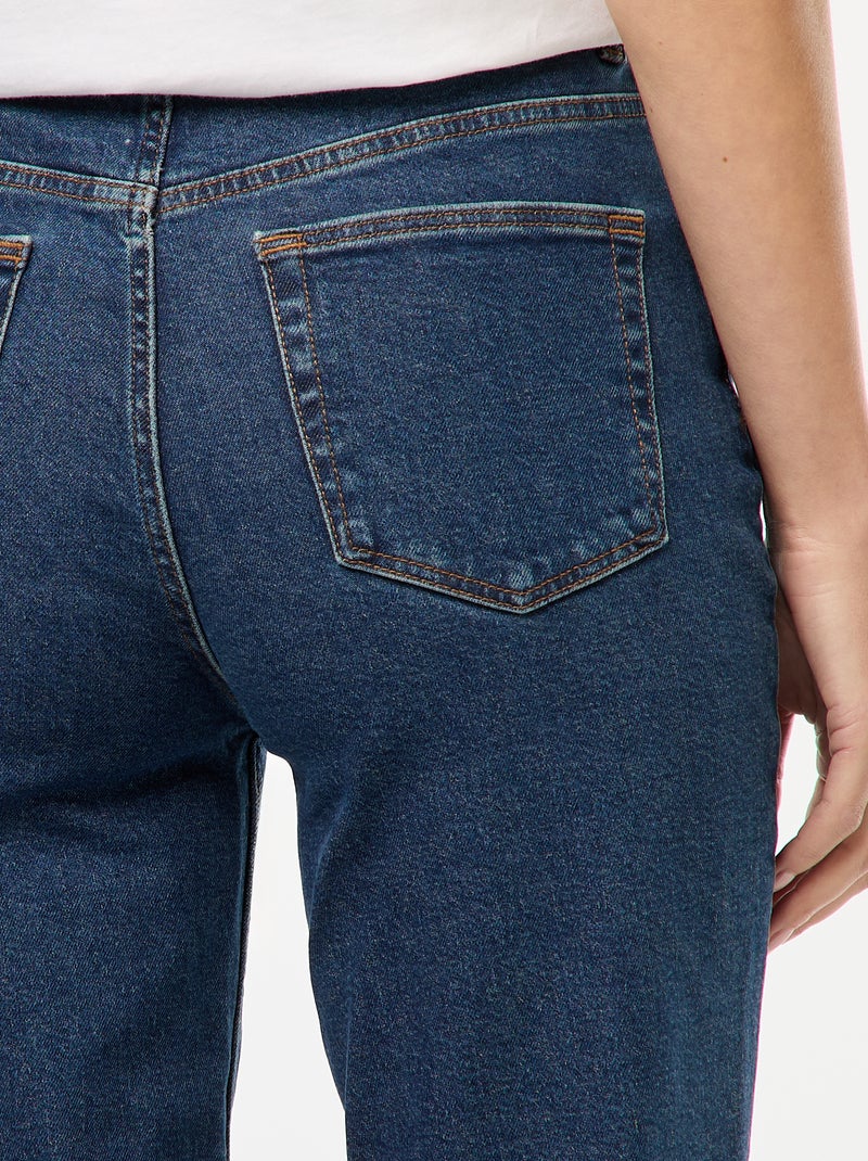 Vaquero con corte mom - L30 Azul - Kiabi