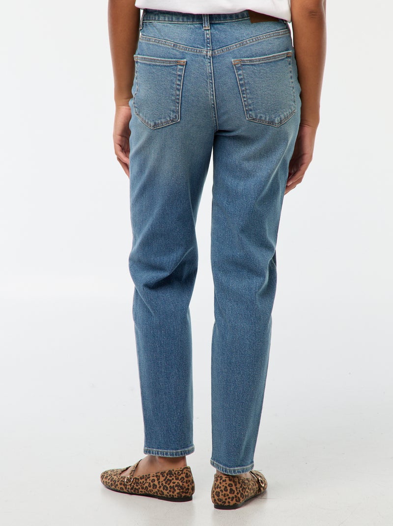 Vaquero con corte mom - L30 Azul - Kiabi