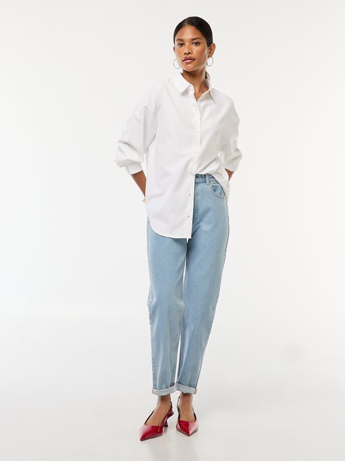 Vaquero con corte mom - L30 - Kiabi