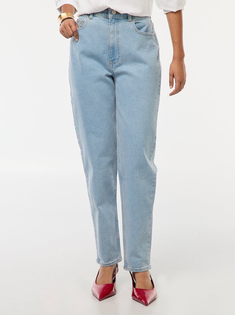 Vaquero con corte mom - L30 Azul - Kiabi