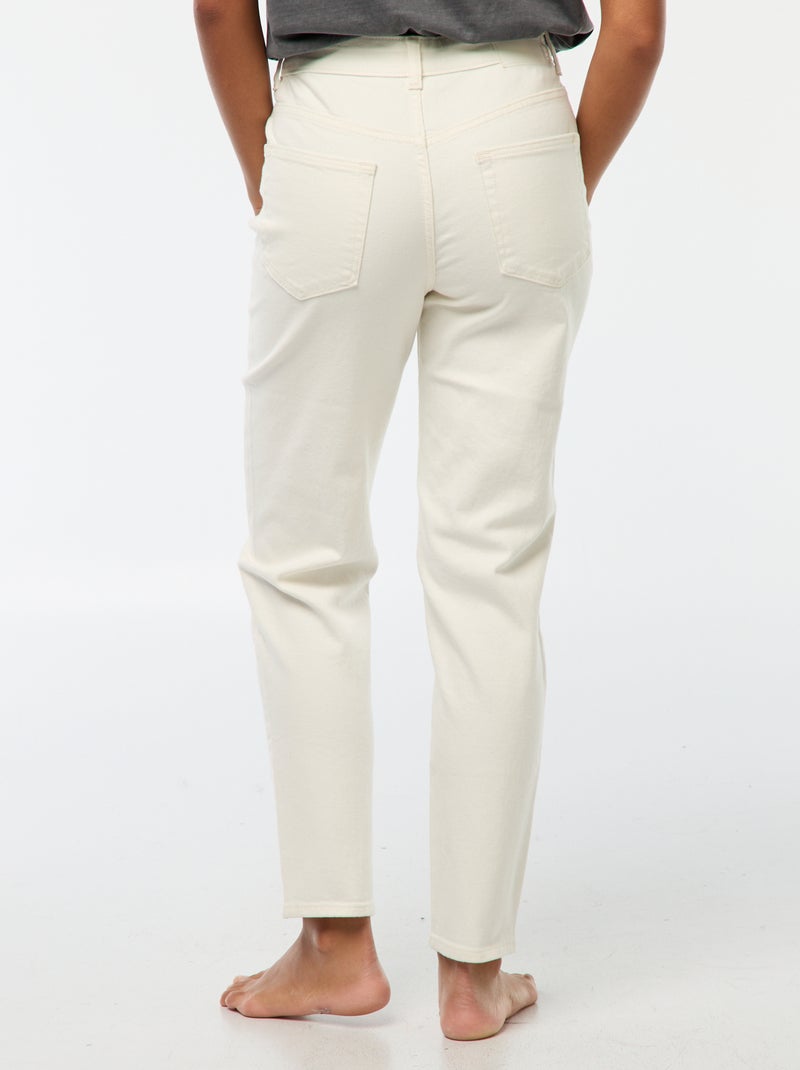 Vaquero con corte mom - L30 Blanco - Kiabi