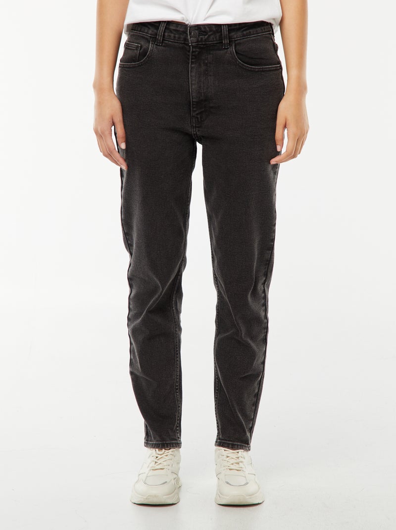 Vaquero con corte mom - L30 Negro - Kiabi