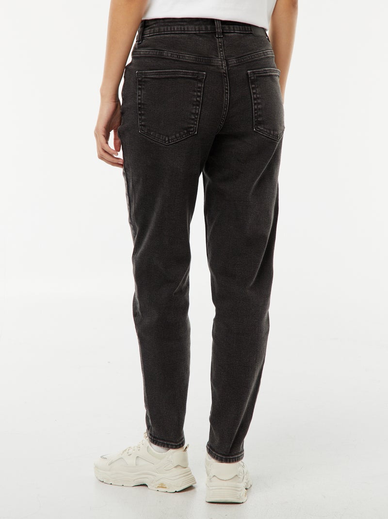 Vaquero con corte mom - L30 Negro - Kiabi