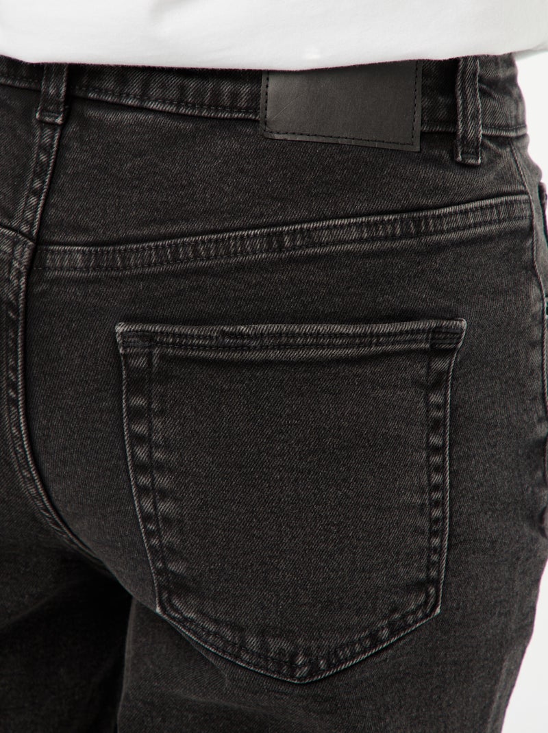 Vaquero con corte mom - L30 Negro - Kiabi