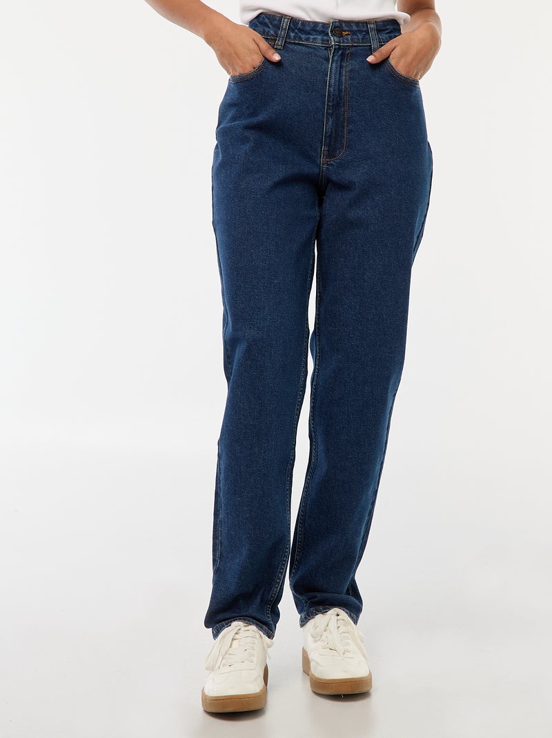 Vaquero con corte mom - L32 Azul - Kiabi