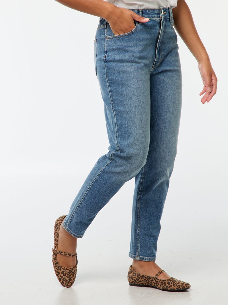 Vaquero con corte mom - L32 Azul - Kiabi