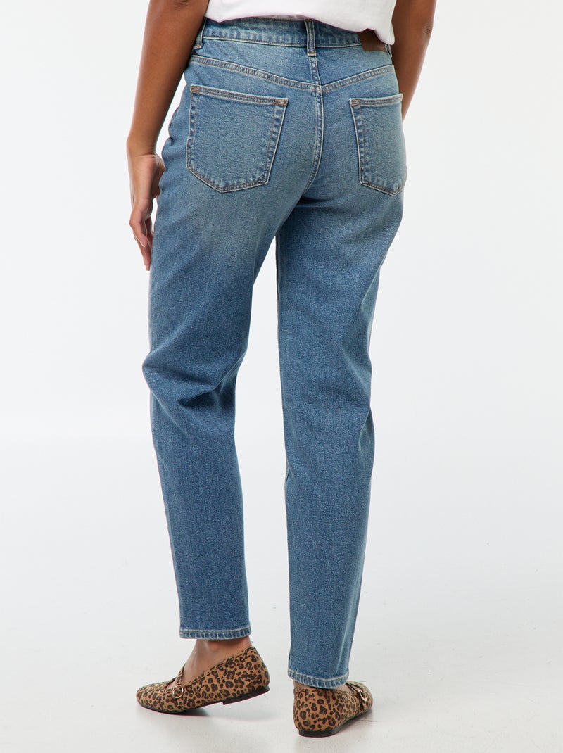 Vaquero con corte mom - L32 Azul - Kiabi