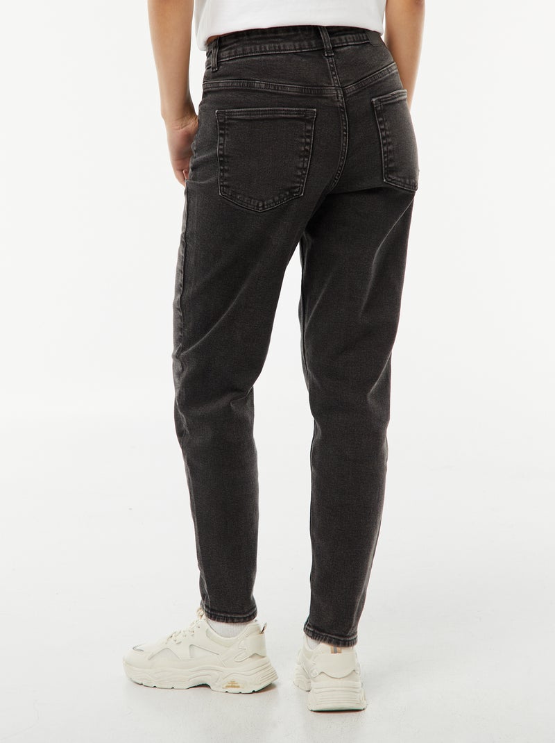 Vaquero con corte mom - L32 Negro - Kiabi