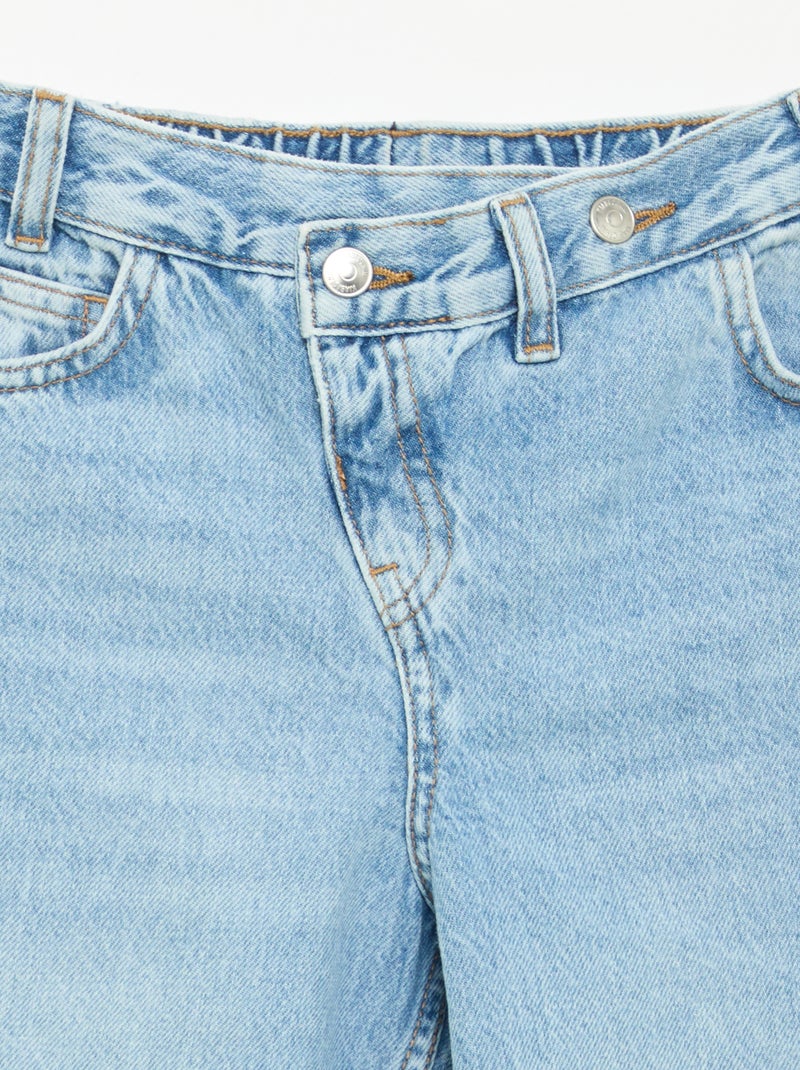 Vaquero con tapeta de botones asimétrica Azul - Kiabi