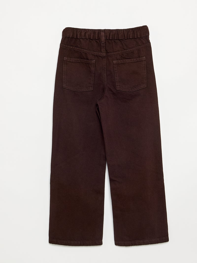 Vaquero con tapeta de botones asimétrica Marron - Kiabi