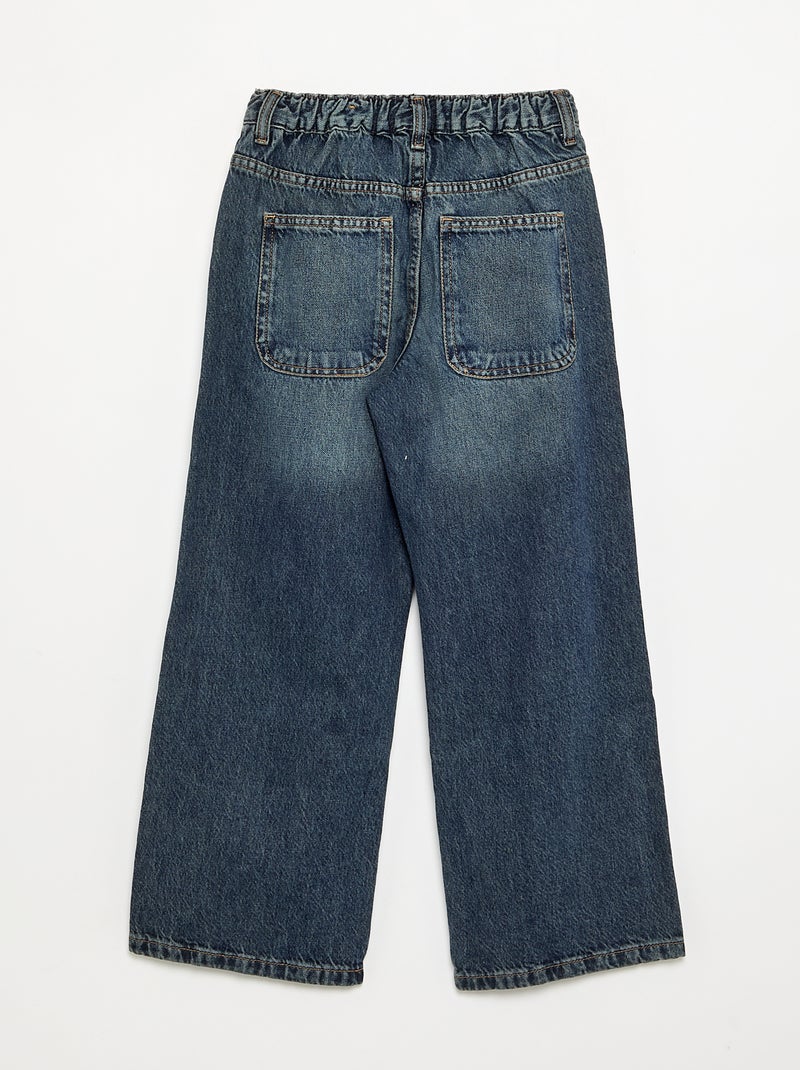 Vaquero corte baggy 5 bolsillos Azul - Kiabi
