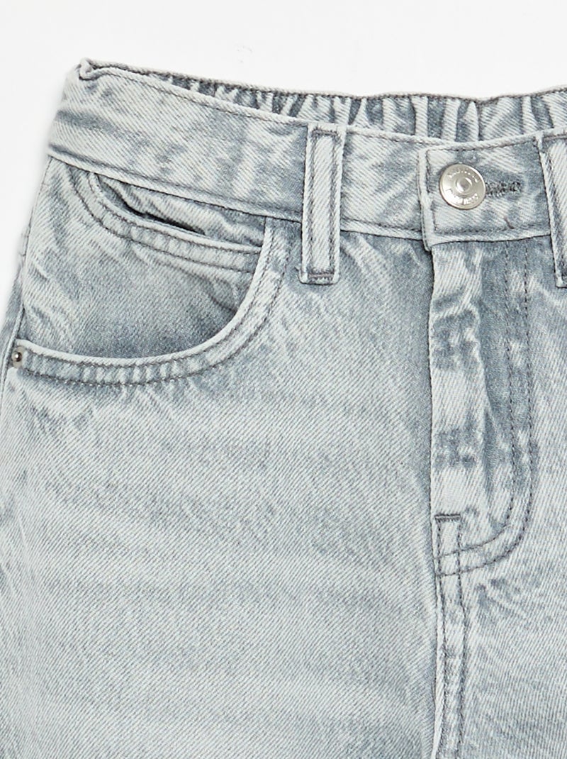 Vaquero corte baggy 5 bolsillos Gris - Kiabi
