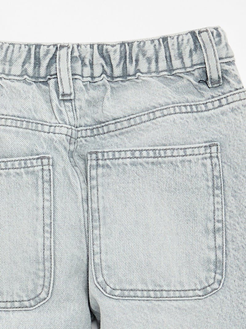 Vaquero corte baggy 5 bolsillos Gris - Kiabi
