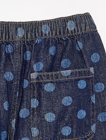 Vaquero corte barrel estampado de lunares