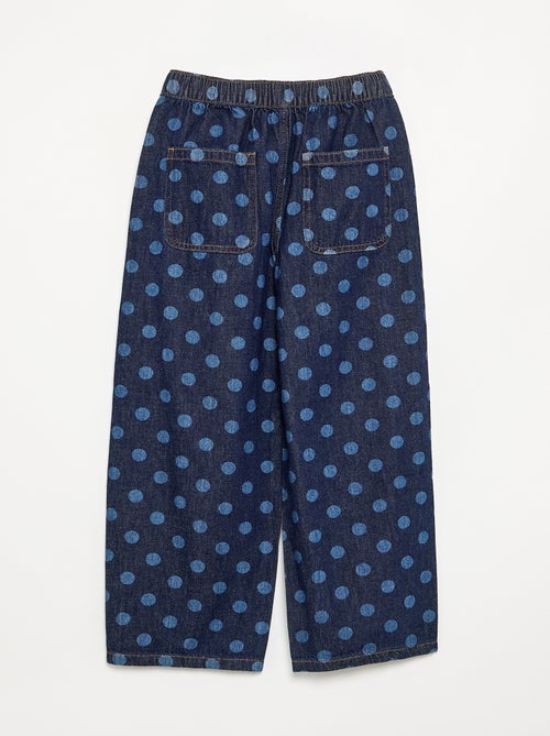 Vaquero corte barrel estampado de lunares - Kiabi