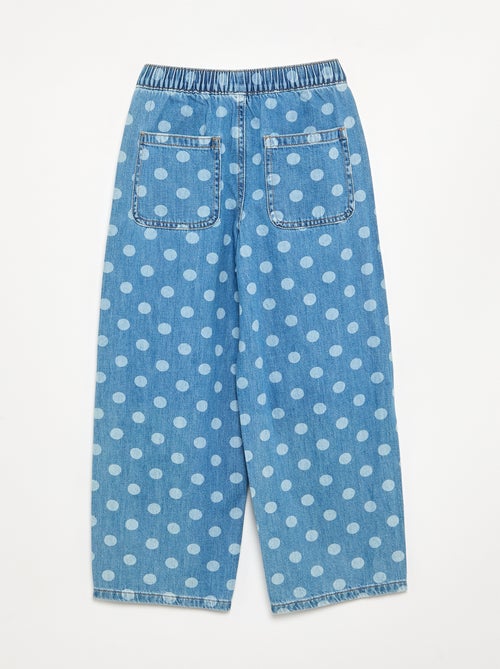 Vaquero corte barrel estampado de lunares - Kiabi