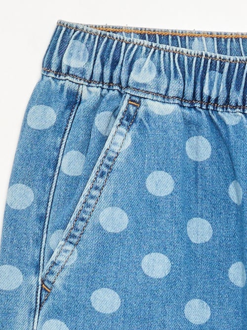 Vaquero corte barrel estampado de lunares - Kiabi