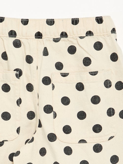 Vaquero corte barrel estampado de lunares - Kiabi