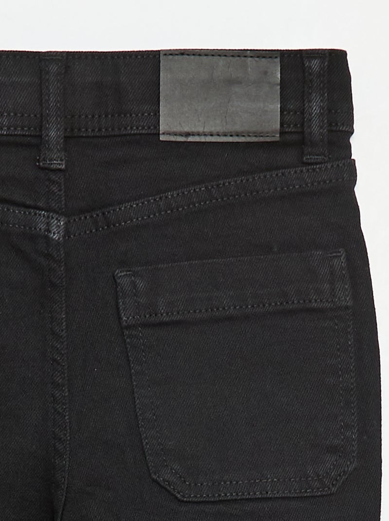 Vaquero corte flare/bootcut con bolsillos de parche Negro - Kiabi