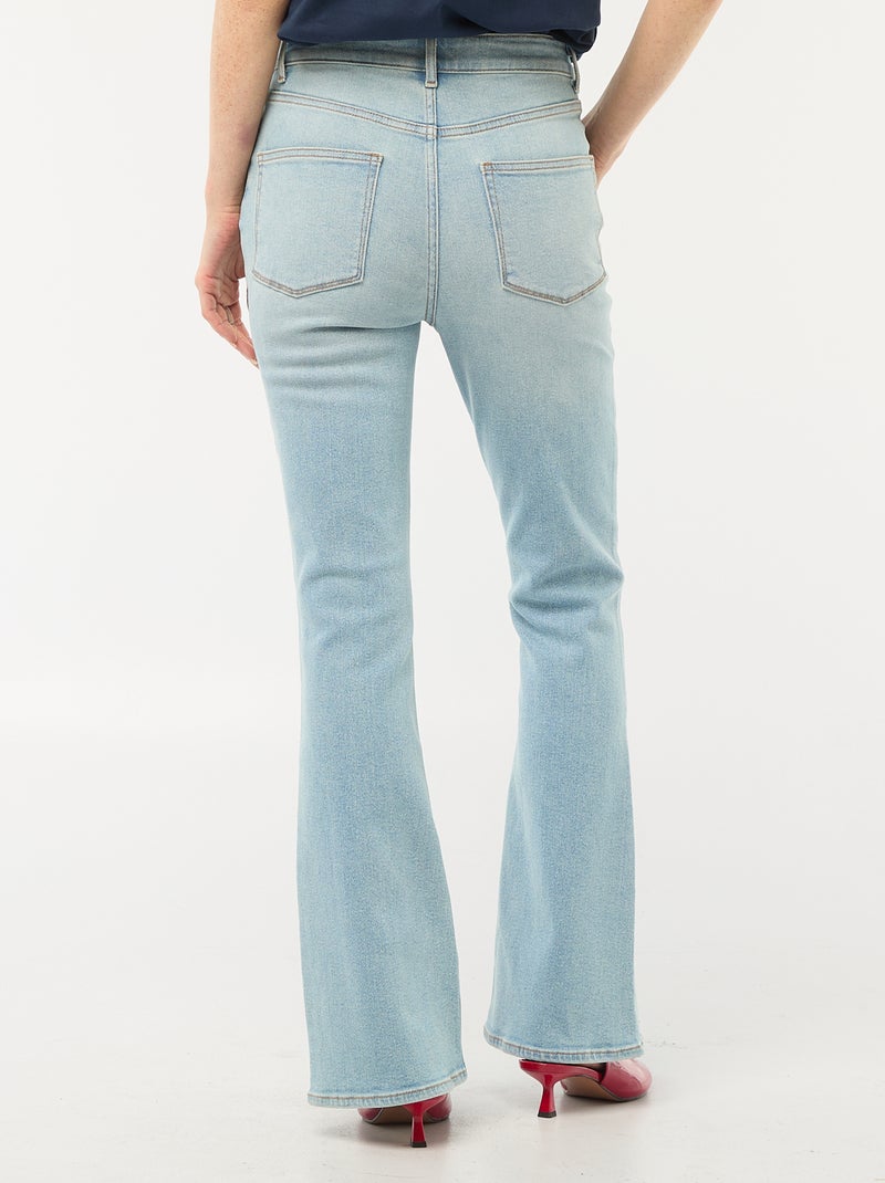 Vaquero corte flare/bootcut de tiro alto Azul - Kiabi